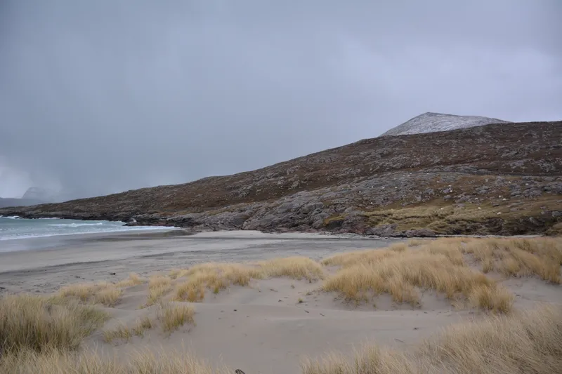Seilebost Beach Dunes, Waves and Mountains, Isle of Skye